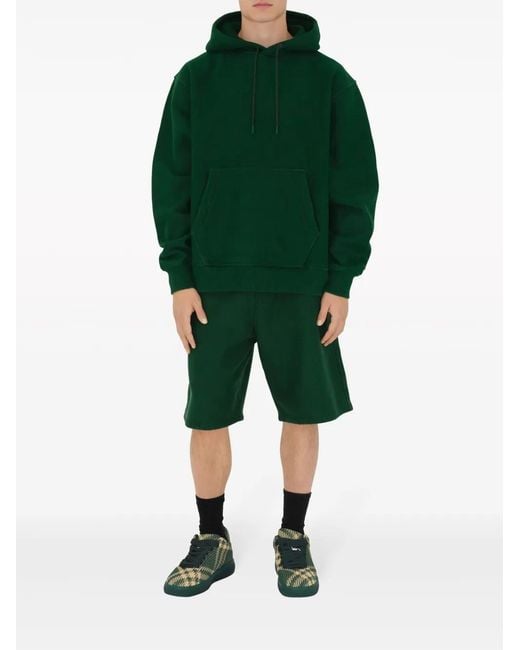 Burberry Green Cotton Elasticated Shorts for men