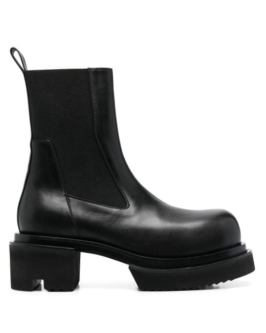 Rick Owens Leather Beatle Bogun Chunky-sole Boots in Black for Men ...