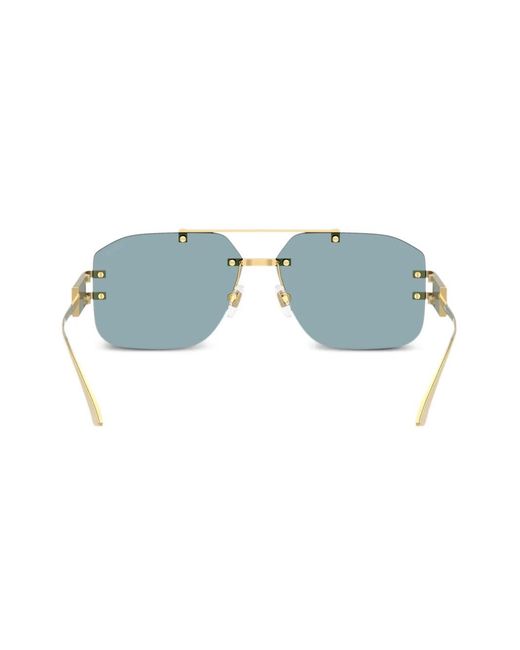 Versace Blue Pilot-Frame Sunglasses