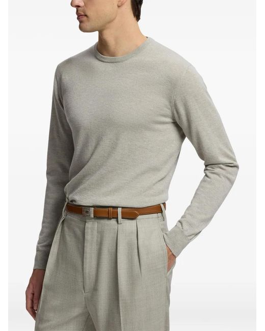 Ralph Lauren White Cashmere Crew-Neck Sweater for men