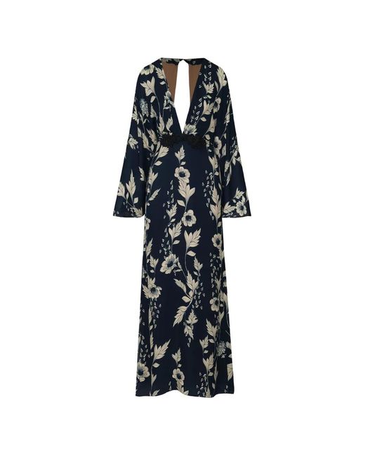 Johanna Ortiz White Hibiscus Floral-Print Silk Dress