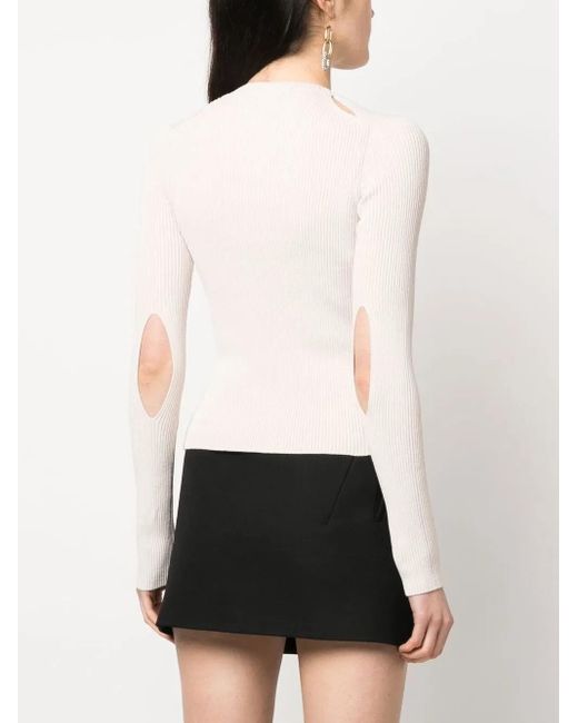 Fendi White Sand Cotton Blend Cardigan