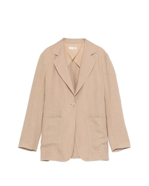 Blazer Con Botones Panicale de color Natural