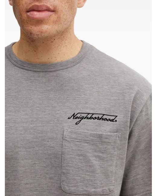 Neighborhood Gray Patch-Pocket T-Shirt for men