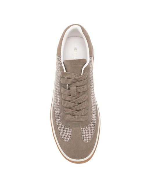 SERGIO MORETTI FIRENZE Brown Panelled Sneakers