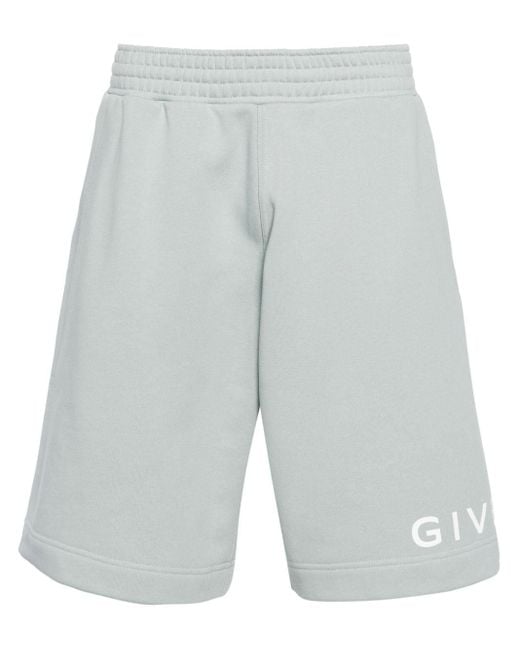 Bermuda en jersey à logo imprimé Givenchy pour homme en coloris Gray
