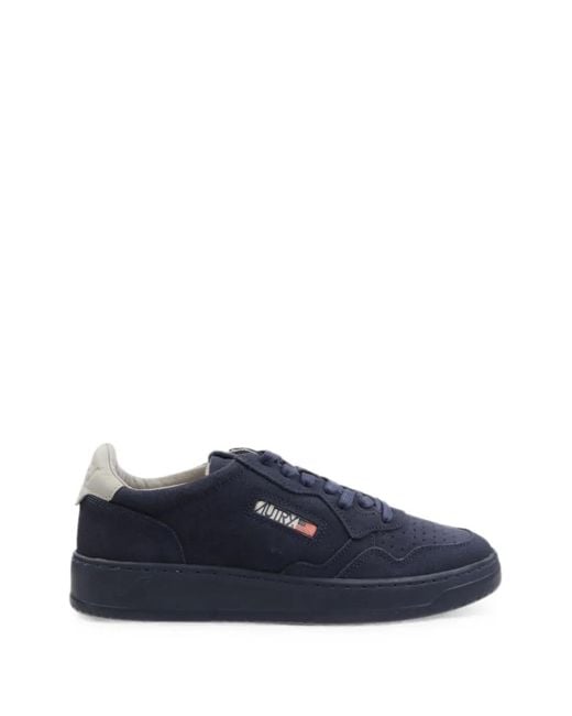 Autry Blue Medalist Low Perforated Panelled Sneakers for men