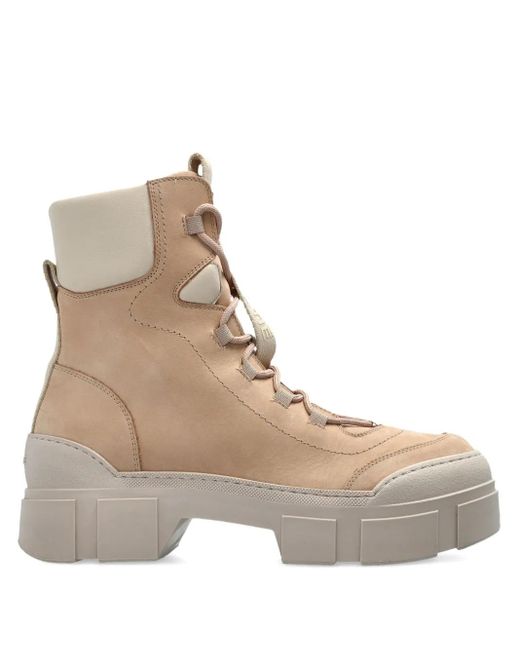 Vic Matié Natural Lace-Up Padded Boots