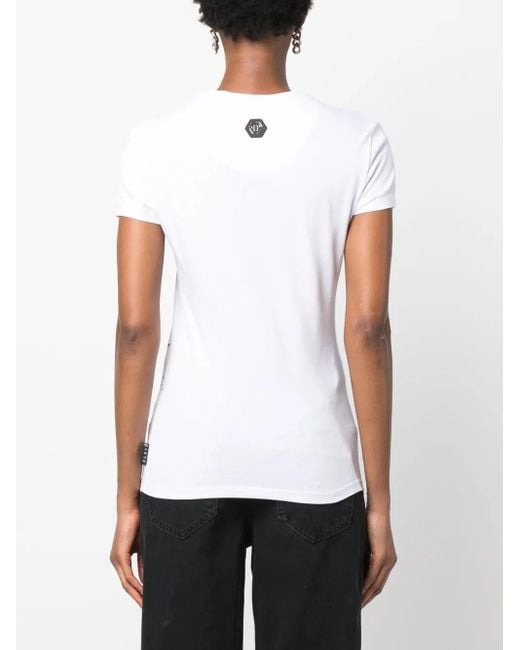 Philipp Plein White Sexy Pure Fit Hexagon T-Shirt