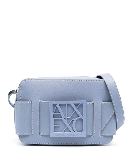 Armani Exchange embossed-logo faux-leather Crossbody Bag - Farfetch