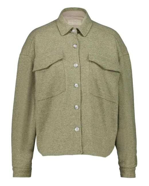 120% Lino Green Pocket Button Jacket