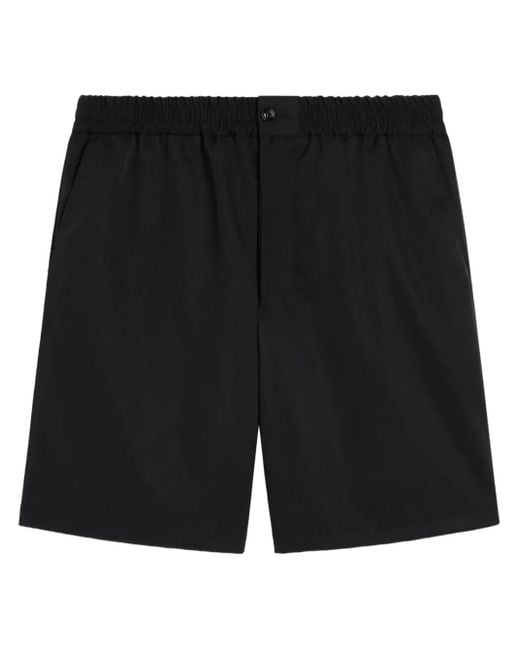 AMI Black Elasticated-Waist Shorts for men