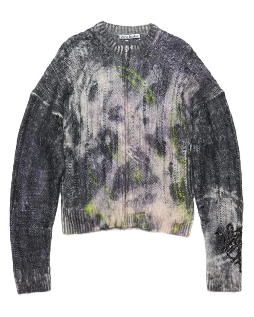 Maglione Destroyed di Acne in Gray da Uomo