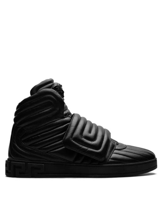 Versace Black Medusa Quilted Sneakers for men