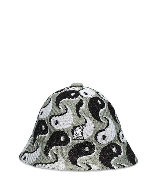 Kangol Gray Yin-Yang Patterned Hat
