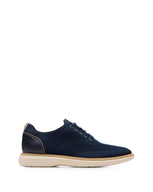 Clarks Blue Brantin Knit Sneakers for men