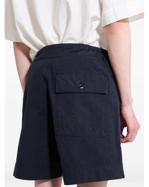Margaret Howell Blue Gym Elasticated-Waist Shorts for men