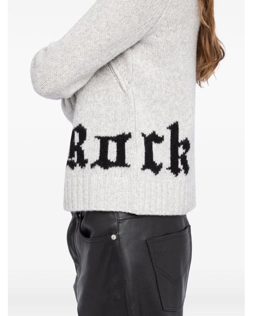 Zadig & Voltaire White Nalma Merino Wool Sweater