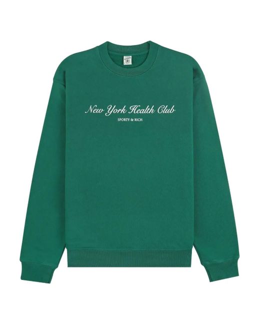 Sporty & Rich Green Cotton Sweatshirt