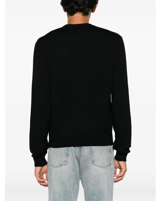 sunflower Black Ribbed-Knit Crew-Neck Sweater for men