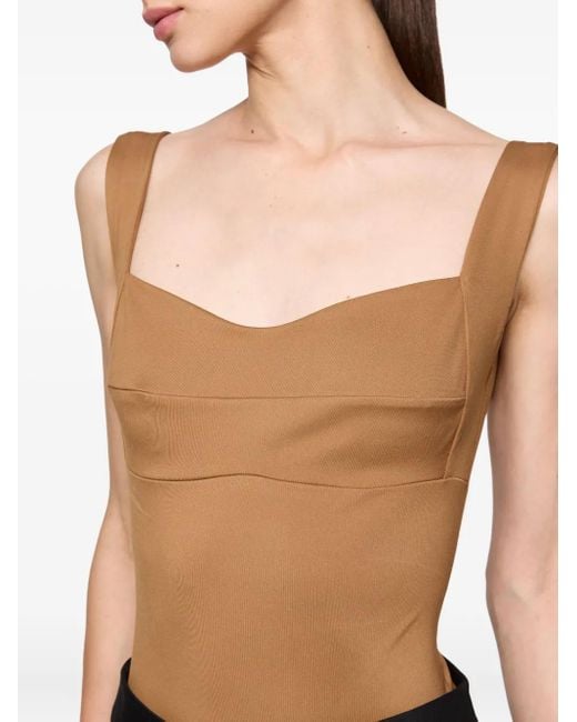 Atu Body Couture Black Sweetheart-Neckline Bodysuit