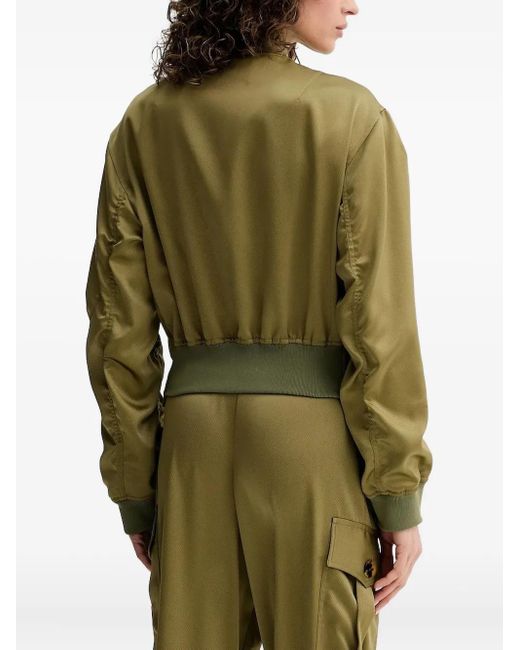 SIMONA CORSELLINI Green Zip-Fastening Bomber Jacket