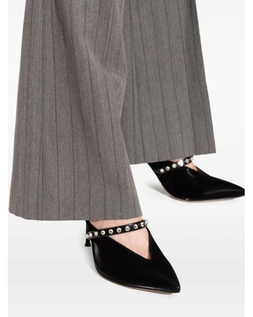 Alexander McQueen Black Slingback-Pumps mit Kristallen