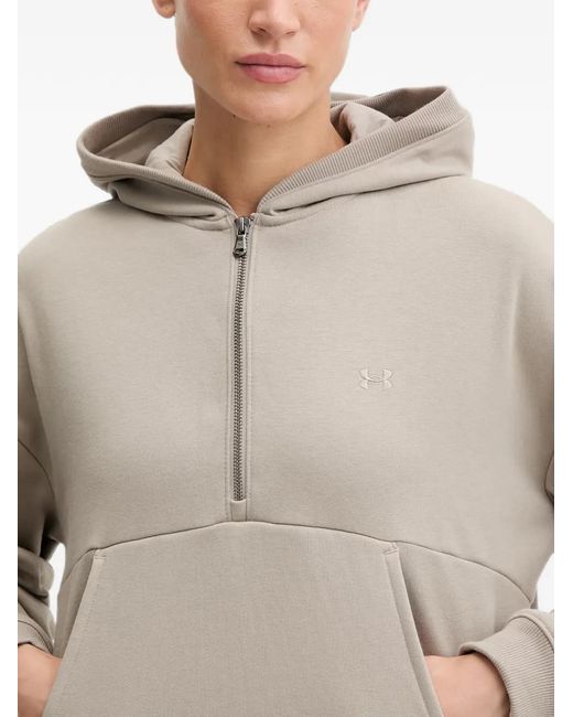 Under Armour Gray Icon Half-Zip Pouch-Pocket Hoodie