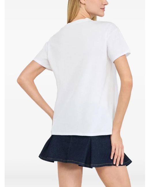 Liu Jo T-Shirt Met Stras in het White