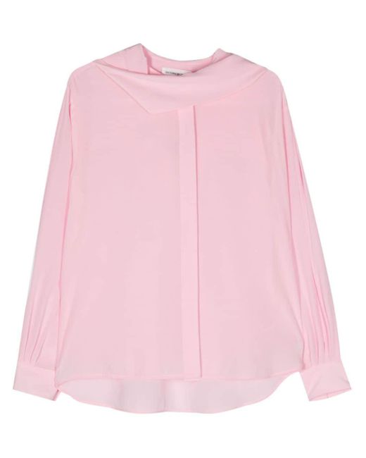 Victoria Beckham Pink Silk Hooded Blouse