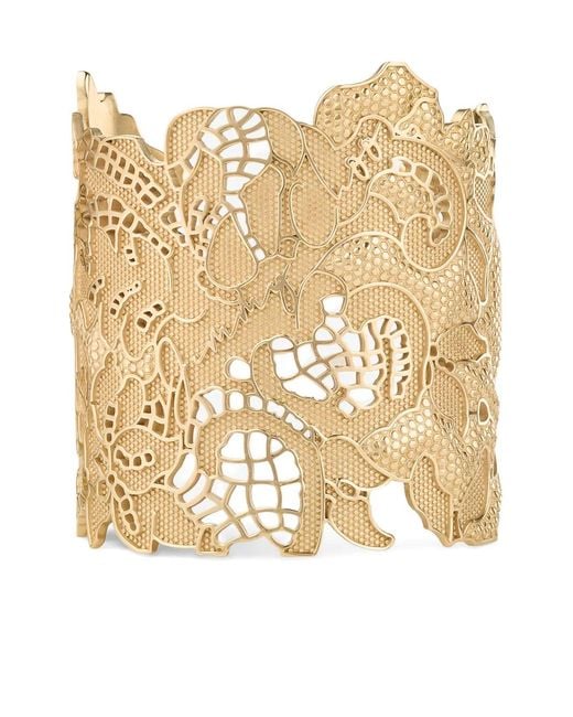 Jimmy Choo Natural Lace Cut-Out Cuff Bracelet