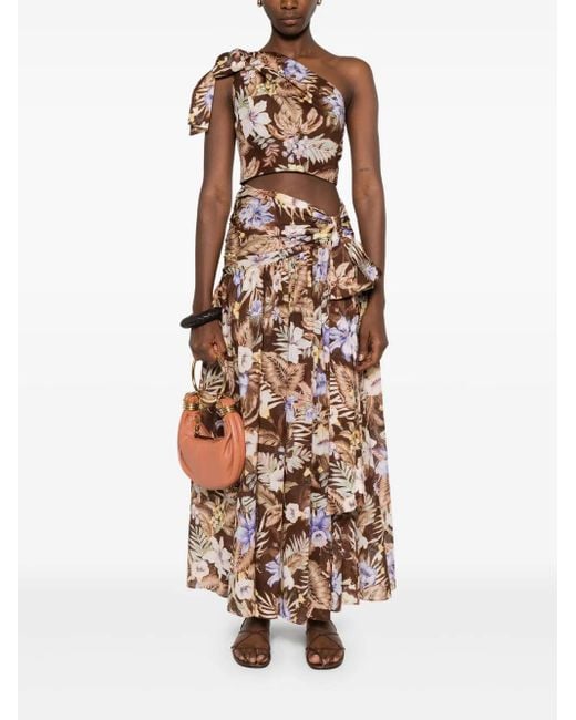 Zimmermann White Coco One-Shoulder Blouse