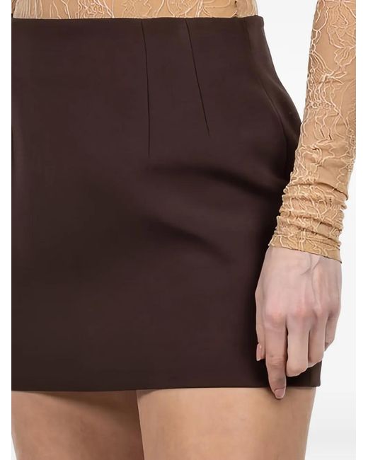 Wardrobe NYC Brown Zip-Fastening Mini Skirt