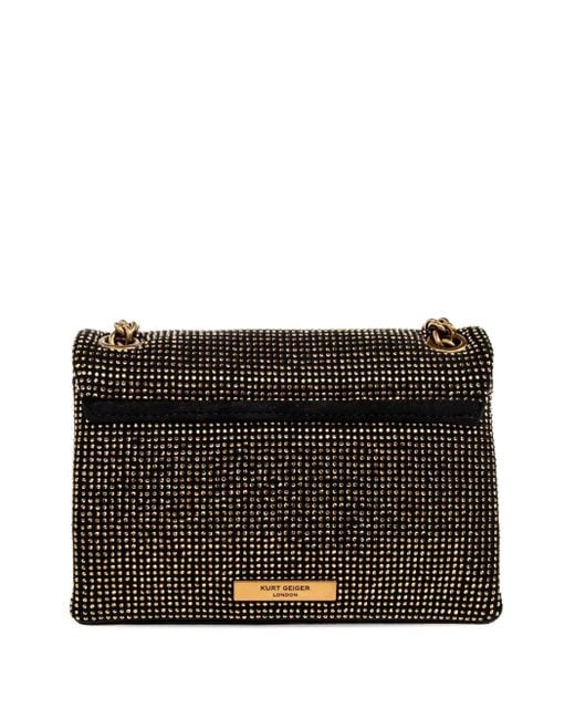 Kurt Geiger Black Mini Kensington Crystal-Embellished Tote Bag