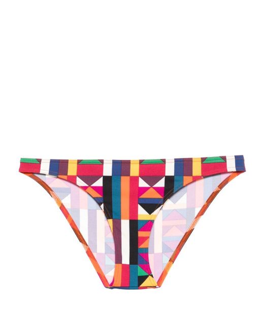 Slip bikini Allégorie con stampa geometrica di Eres in Orange