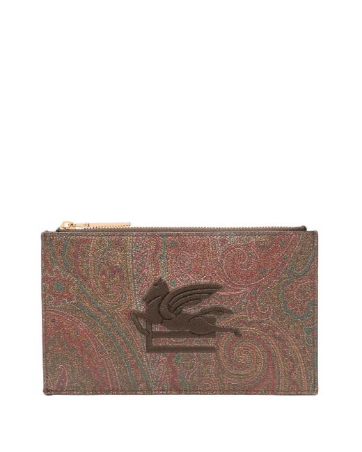 Etro Brown Medium Paisley Wallet
