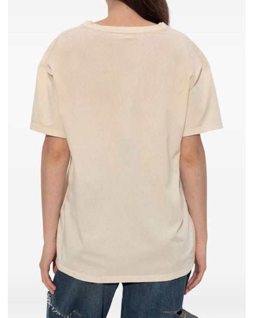 Maison Margiela White Logo-Print T-Shirt