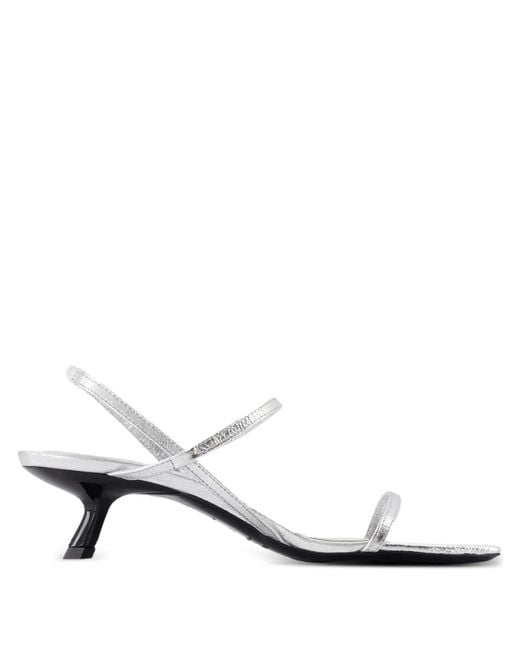 Anine Bing White Hilda Leather Ankle-Strap Pumps