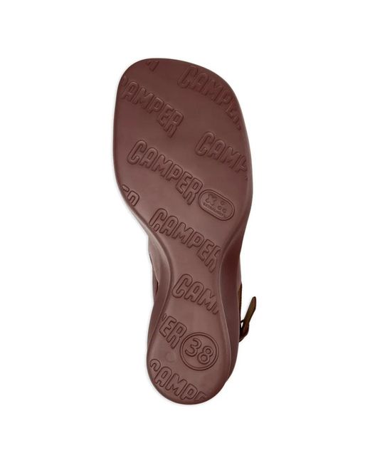 Camper Brown Louise Leather Sandals