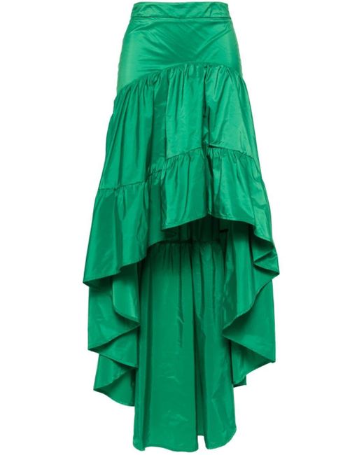 ERMANNO FIRENZE Green High-low Tiered Skirt