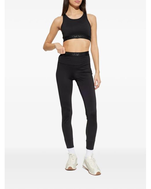 MICHAEL Michael Kors Black Logo-Band Sports Bra