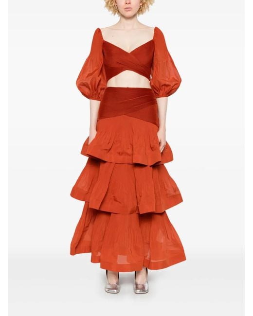 Zimmermann Red Pleated Top