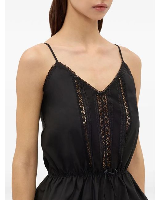 MSGM Top Met V-Hals in het Black