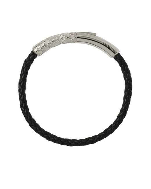 Burberry White Leather Check Bracelet