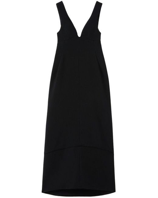 Jil Sander Black Kleid mit Herzausschnitt