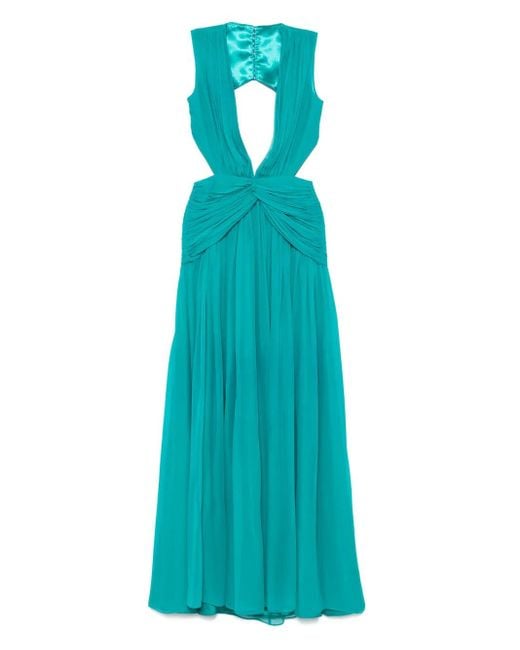 Robe Longue Nerina Costarellos en coloris Blue