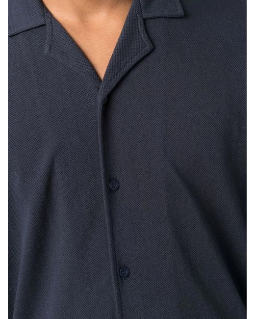 Sunspel Button-Up Poloshirt in het Blue voor heren