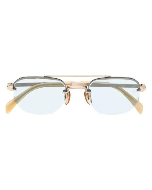 David Beckham Db 1078/s Geometric-frame Sunglasses in Blue for Men | Lyst