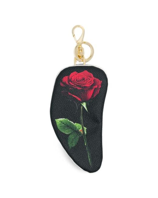 Undercover White Rose-Print Key Holder