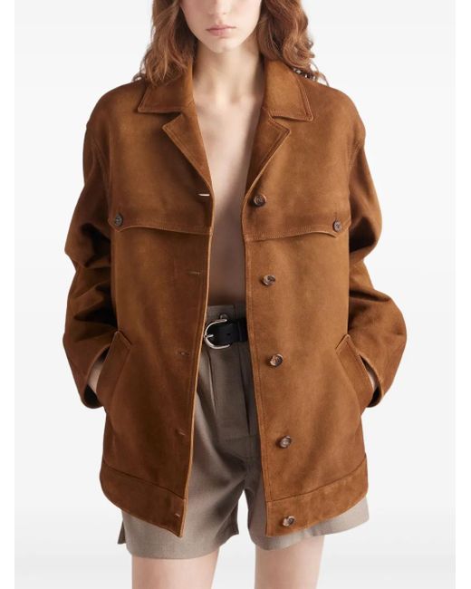 Sobrecamisa con botones Prada de color Brown